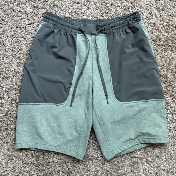 lululemon athletica Other - LuluLemon Two Tone Green Athletic Sweat Shorts City Commute 9” Men’s Size Large